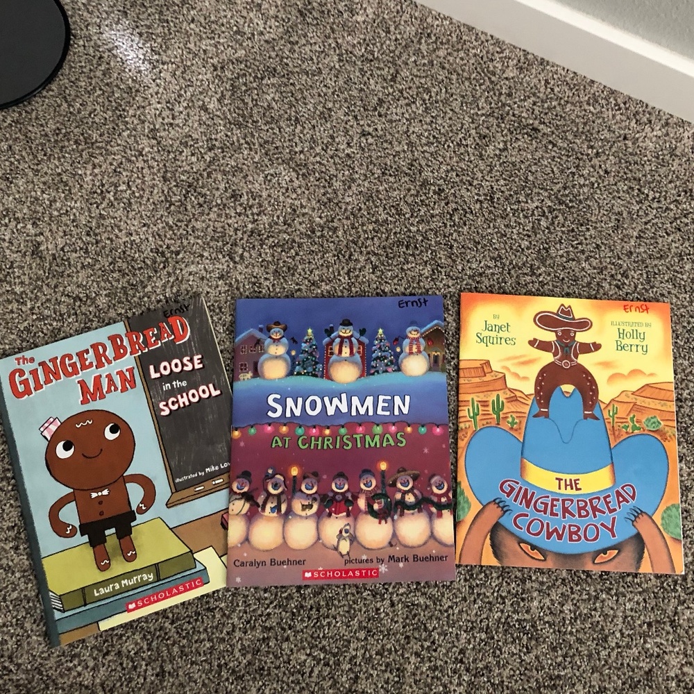 Kids GingerBread/Snowman Picture Books